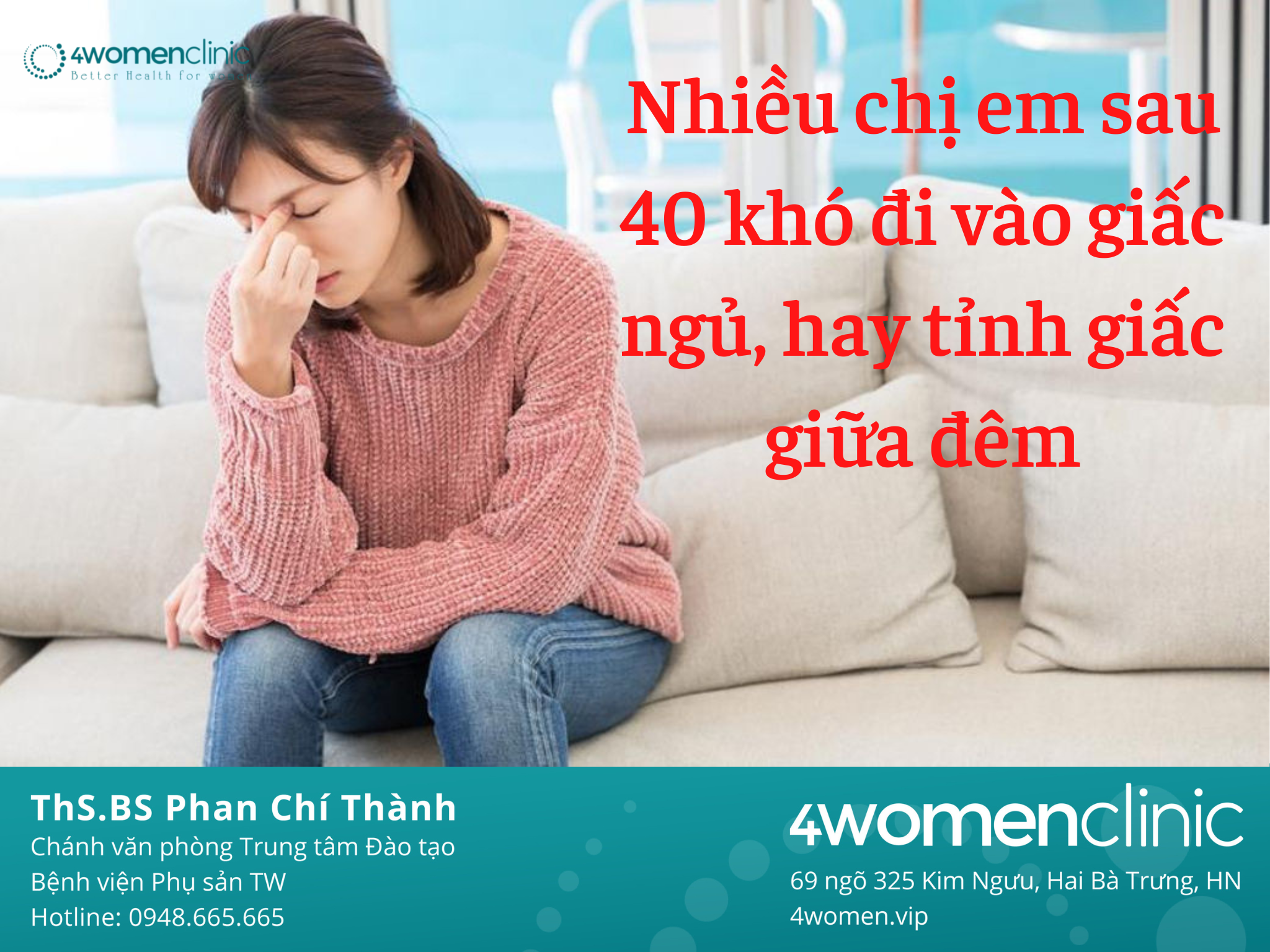 Nhiều Chị Em Sau 40 Khó đi Vào Giấc Ngủ, Hay Tỉnh Giấc Giữa đêm