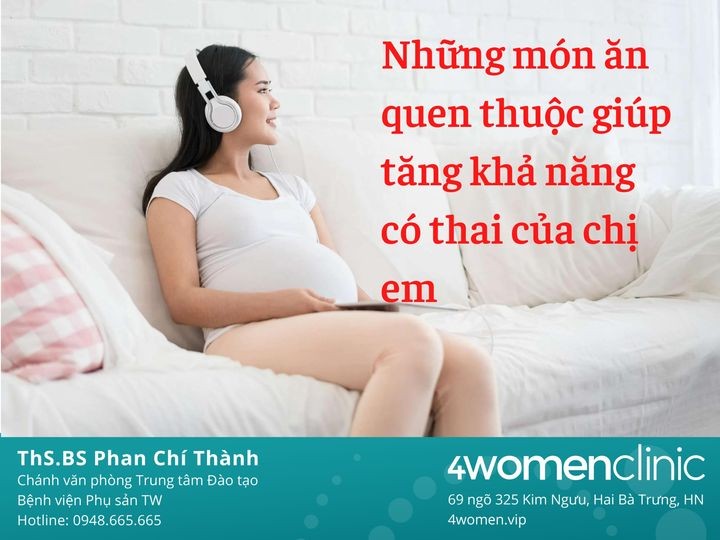 Nhưng món ăn tăng khả năng đậu thai