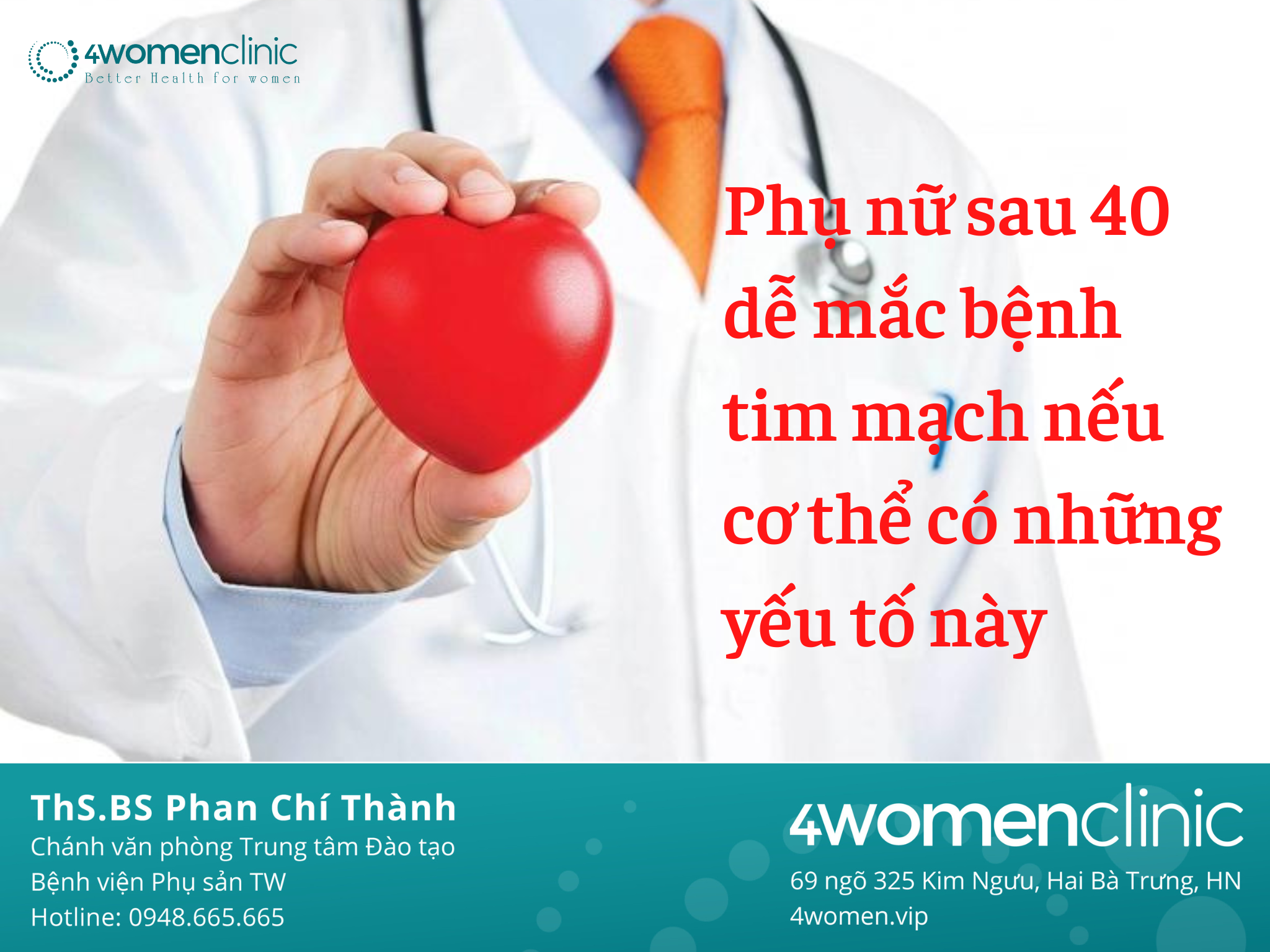 Phụ nữ sau 40 dễ mắc bệnh tim mạch nếu cơ thể có những yếu tố này