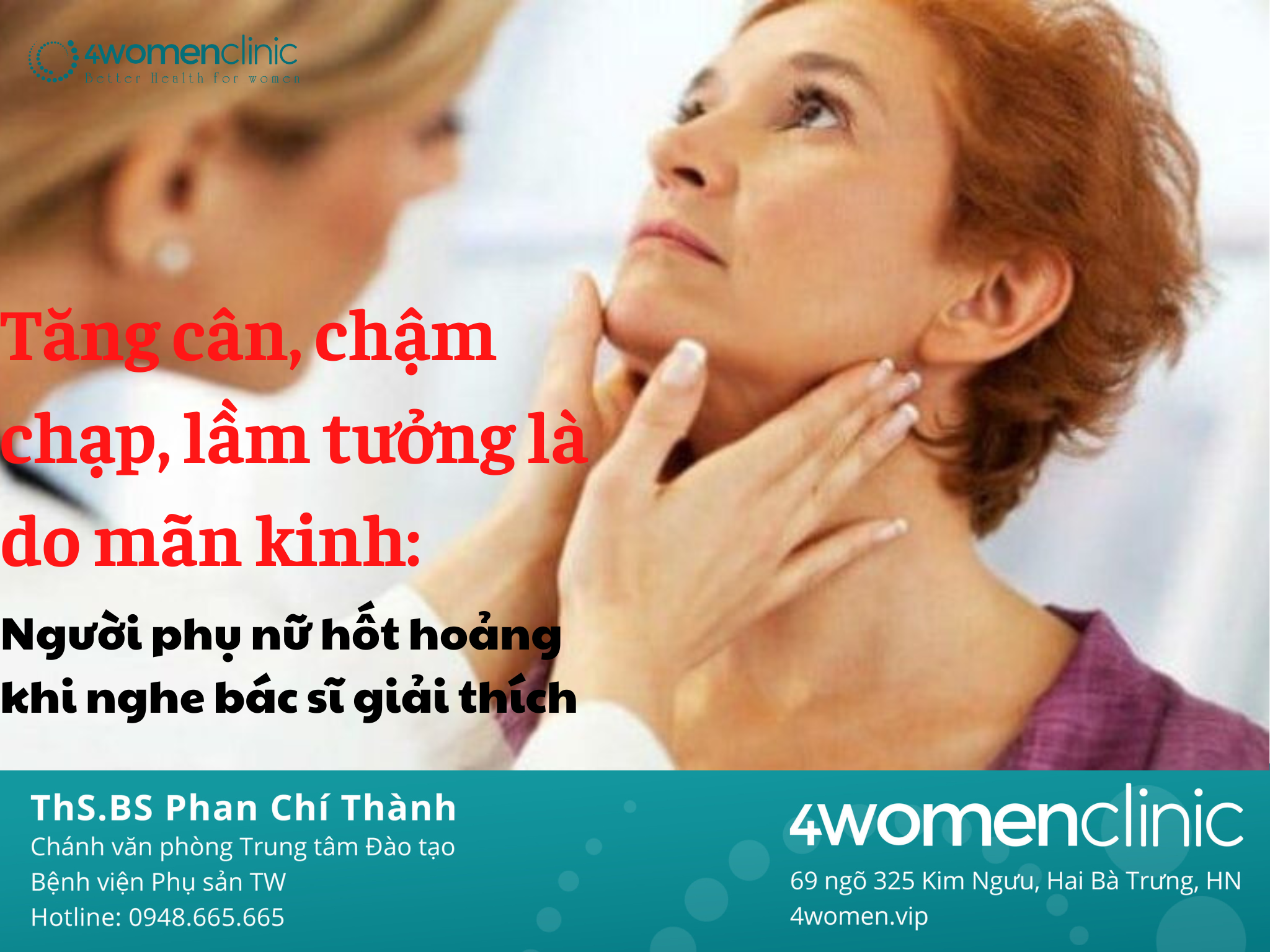 Tăng Cân, Chậm Chạp, Lầm Tưởng Là Do Mãn Kinh Người Phụ Nữ Hốt Hoảng Khi Nghe Bác Sĩ Giải Thích